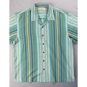 Tommy Bahama Short Sleeve Button Front Silk Hawaiian Camp Shirt. Men's XL, MINT!